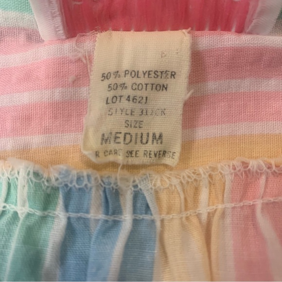 Lindsay Jordan Multicolor Pastel Striped Zipper front Nightgown - Picture 6 of 6